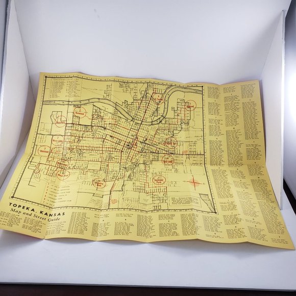 VIntage Topeka Transportation Company Kansas Bus Brochure How To Go By Bus Map - Picture 4 of 5